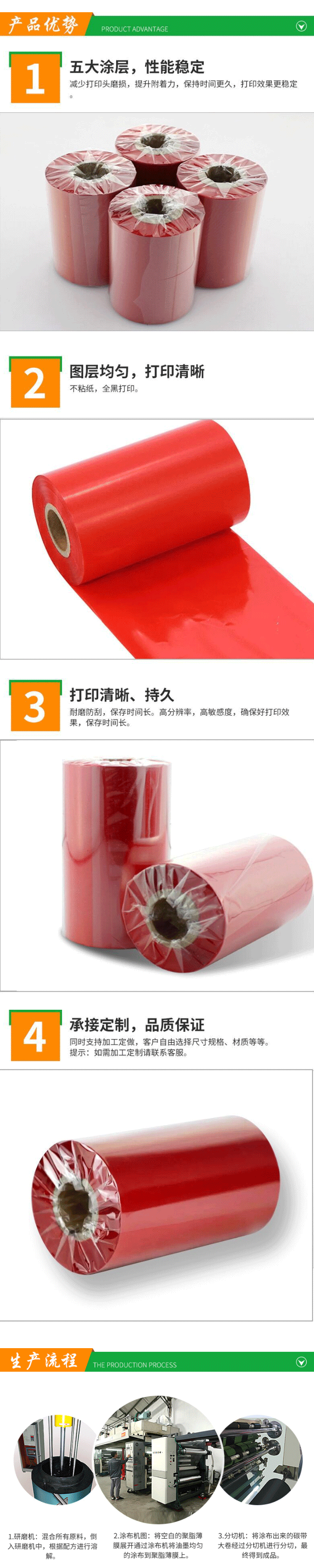 紅色樹脂基碳帶優(yōu)勢介紹